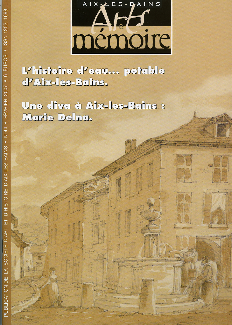 Arts et Mémoire n°44 Histoire de l'eau potable